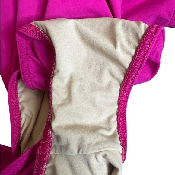 Karla Colletto Prima Ballet Wrap Tie Surplice One-piece Swimsuit Fuchsia Size 12 - Picture 6 of 7